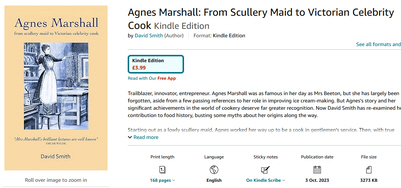 Kindle edition of Agnes Marshall: From Scullery Maid to Victorian Celebrity Cook